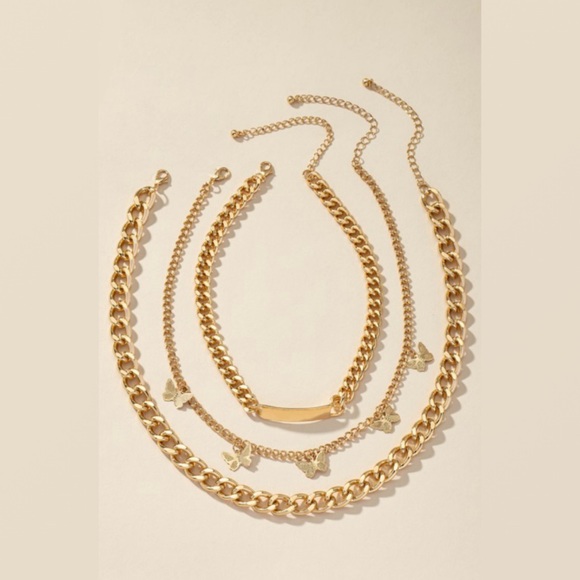 Chunky chain layered necklace - Picture 2 of 3
